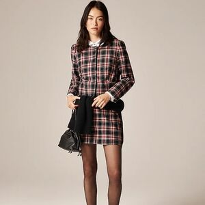 j. crew Plaid wool-blend A-line mini skirt Sz 6